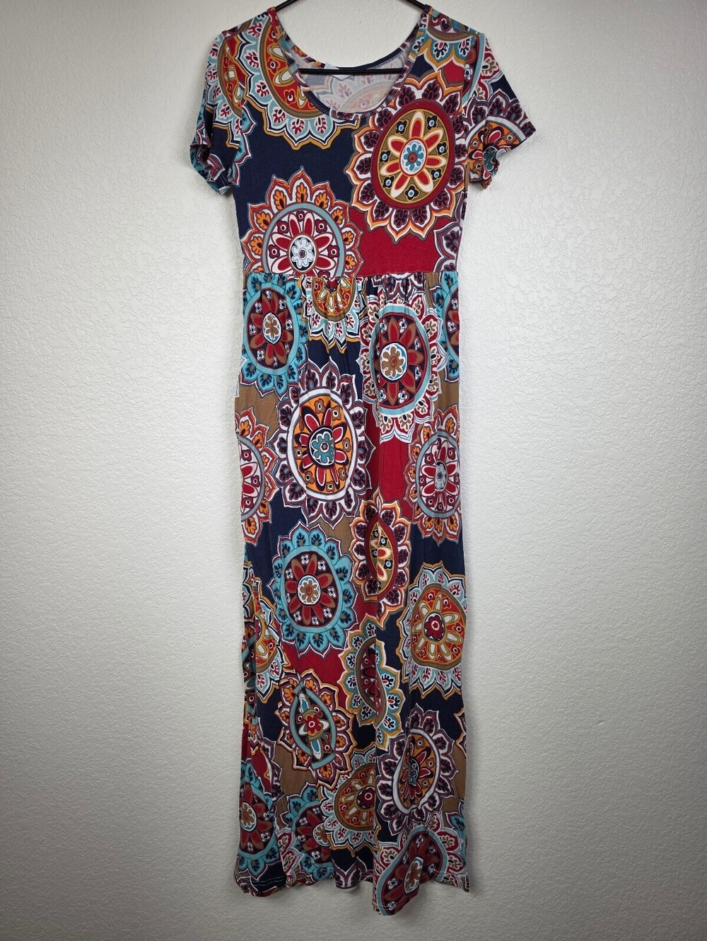 Wishow Rayon Medium Maxi Dress Colorful Floral Pattern